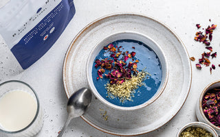 BUTTERFLY PEA BANANA SMOOTHIE