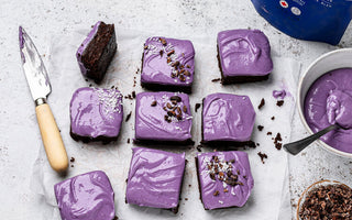 RAW PURPLE BUTTERFLY PEA BROWNIES