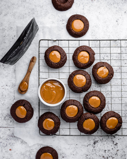 CARAMEL PU’ERH THUMBPRINT COOKIES