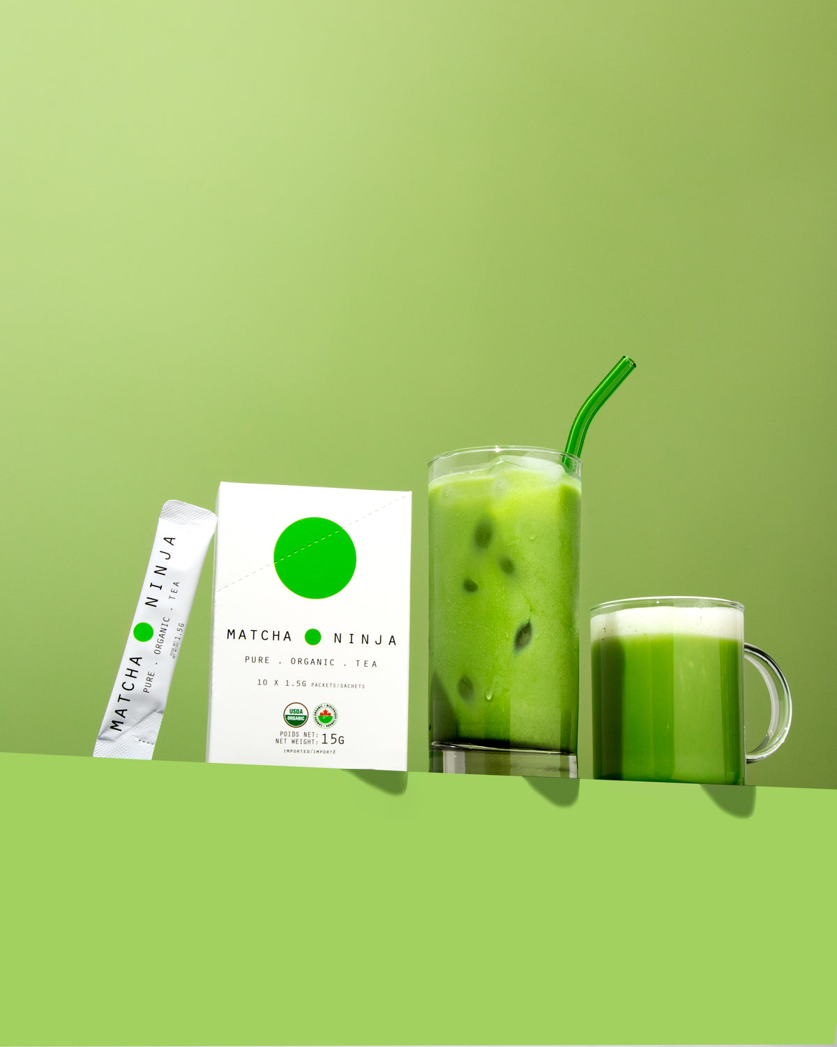Matcha Ninja - Box of 10 Single Serving Sachets - 100% Organic Matcha